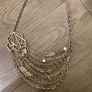 Gold statement necklace
